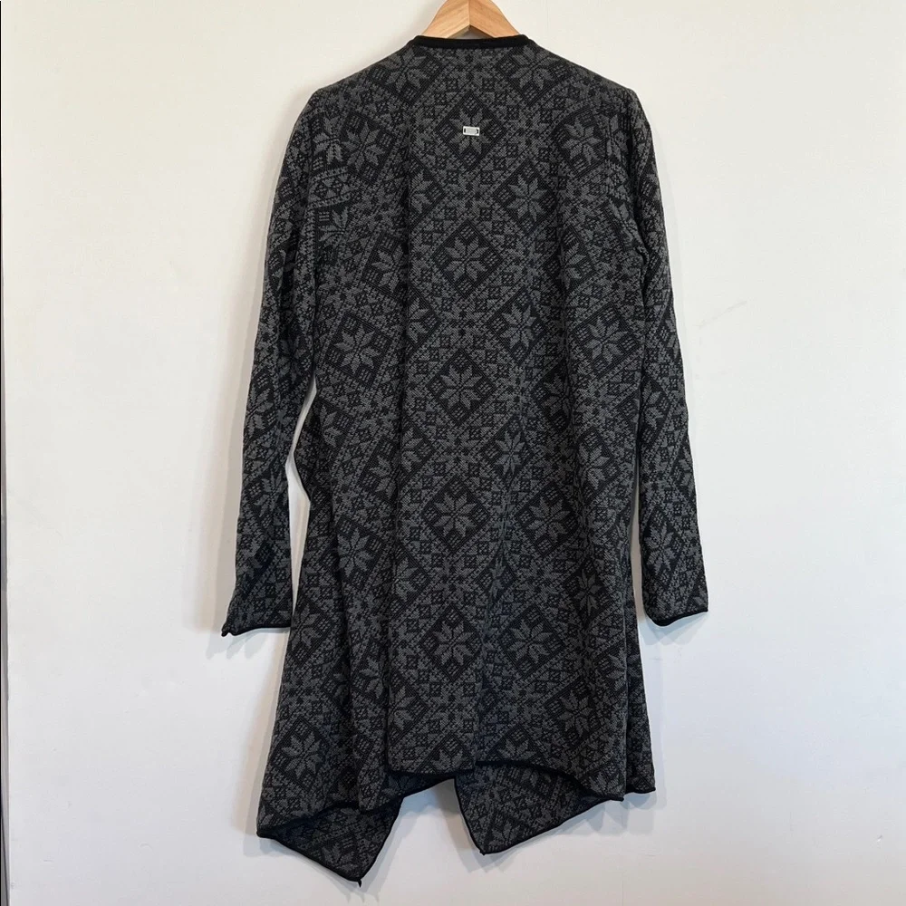 Dale of Norway Flora Jacket Sweater Wool Open Cardigan in Gray/Black Size Large - Picture 9 of 14